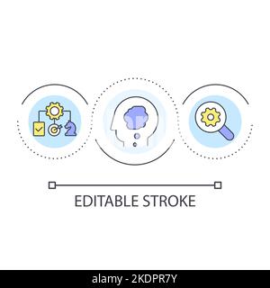 Contextual task analysis loop concept icon Stock Vector