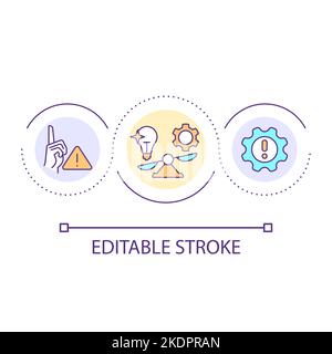 Usability importance in digital product success loop concept icon Stock Vector