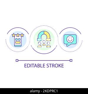 Customer retention loop concept icon Stock Vector