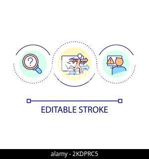 Finding hacker loop concept icon Stock Vector