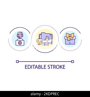 Hacker tactic loop concept icon Stock Vector