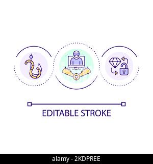 Lure victim loop concept icon Stock Vector