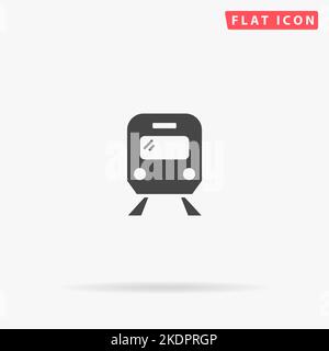 Train flat vector icon. Hand drawn style design illustrations. Stock Vector