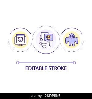 Scareware attack loop concept icon Stock Vector
