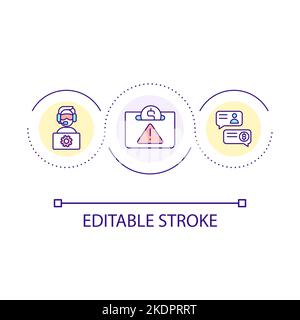 Steal finance loop concept icon Stock Vector