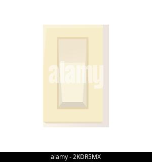 Switch button, turn on electricity controller in cartoon style isolated on white background. Modern interior detail, element. Vector illustration Stock Vector