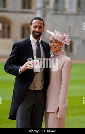 Rio Ferdinand And His Wife Kate Ferdinand After Being Made An Officer ...