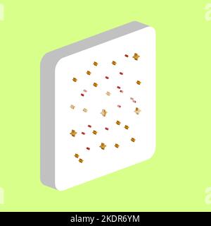Night Light Stars Simple vector icon. Illustration symbol design template for web mobile UI element. Perfect color isometric pictogram on 3d white squ Stock Vector