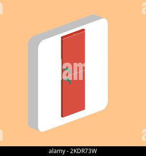 Refrigerator, Fridge Freezer Simple vector icon. Illustration symbol design template for web mobile UI element. Perfect color isometric pictogram on 3 Stock Vector