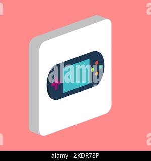Game Gadget, Portable Console Simple vector icon. Illustration symbol design template for web mobile UI element. Perfect color isometric pictogram on Stock Vector