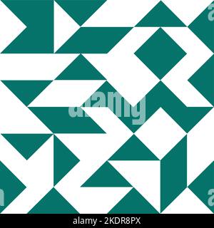 A stylish flat geometric shapes seamless pattern Stock Vector