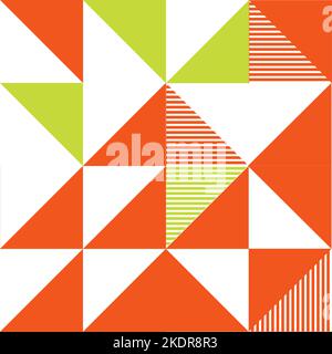 A stylish flat geometric shapes seamless pattern Stock Vector