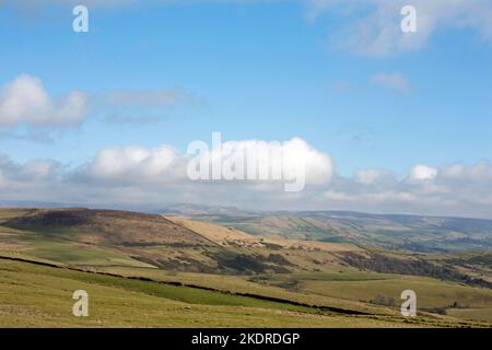 Bowstonegate on a snowless winter day near Lyme Park Cheshire England Stock Photo