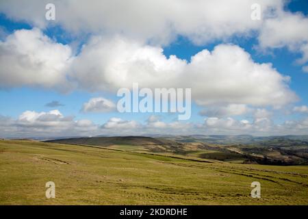 Bowstonegate on a snowless winter day near Lyme Park Cheshire England Stock Photo