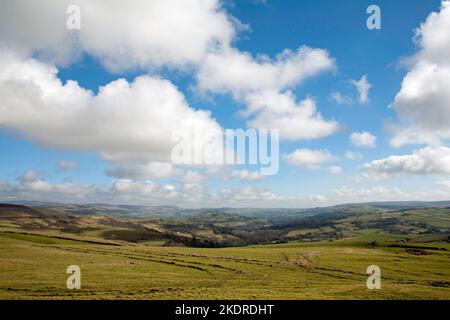 Bowstonegate on a snowless winter day near Lyme Park Cheshire England Stock Photo