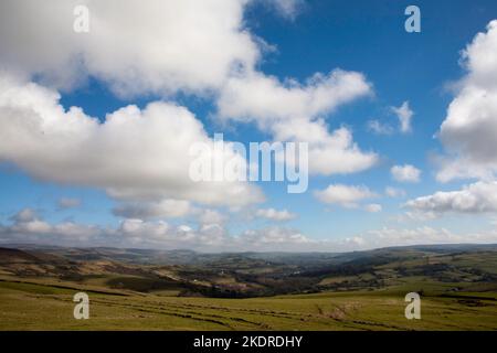 Bowstonegate on a snowless winter day near Lyme Park Cheshire England Stock Photo