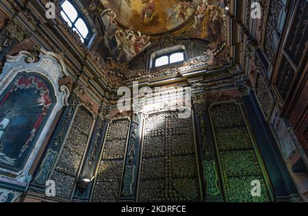 MILAN, ITALY, MARCH 5, 2022 - Inner of San Bernardino alle Ossa Sanctuary in Milan, Italy. Stock Photo