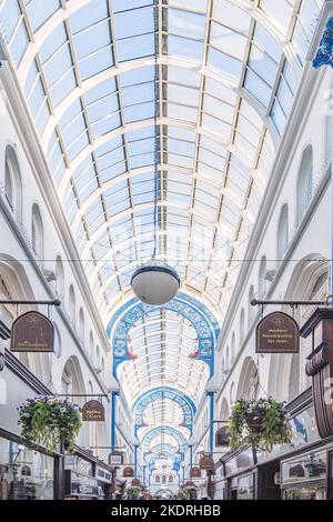 Thornton's Arcade,Briggate, Leeds.Listed Building.Designed by George Smith,a Leeds architect practising in the mid-Victorian period. 1877-78 Stock Photo