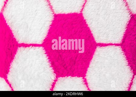 Pattern pink white hexagon design fabric abstract geometric shape modern hexagonal background texture. Stock Photo