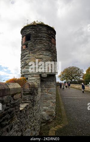 watchtower on the church walk section of derrys walls derry londonderry northern ireland uk Stock Photo