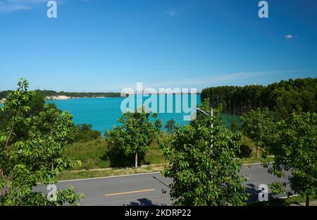 Guangdong maoming open-pit mine ecological park Stock Photo