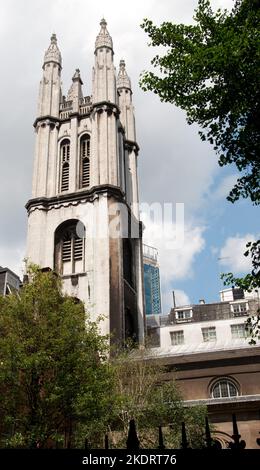 St Michael's Church, St Michael Cornhill, The City, London, UK - designed by Sir Christopher Wren; Stock Photo