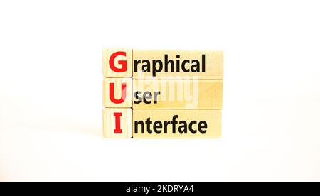 Gui Words GUI graphical user interface symbol. Concept words GUI graphical user ...