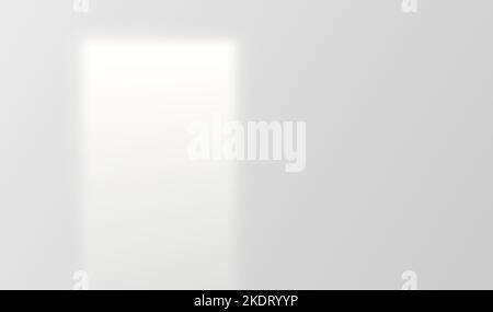 Sunlight on a gray wall, sunbeams in a room, sunny day scene for product presentation. Stock Vector