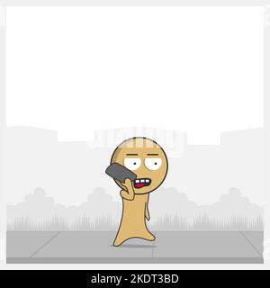 Talking on the phone Stock Vector