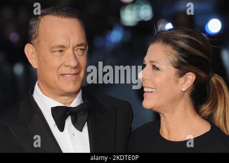 Tom Hanks, Rita Wilson. Captain Phillips, Opening Gala: BFI London Film Festival, London. UK Stock Photo