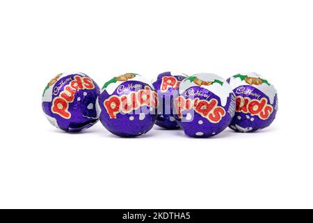 Cadbury Christmas Puds Stock Photo