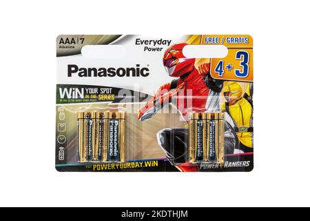 Panasonic Everyday Power AAA Batteries Stock Photo