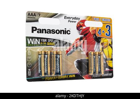 Panasonic Everyday Power AAA Batteries Stock Photo