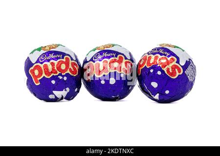 Cadbury Christmas Puds Stock Photo