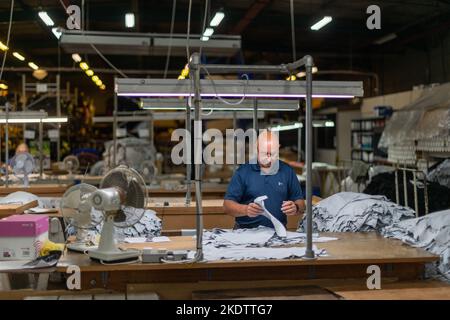 Picture Jim Wileman - Pittards leather goods factory, in Yeovil, Somerset. Stock Photo