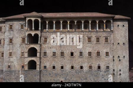 Sumela Monastry near Trabzon model in Miniaturk Museum Stock Photo