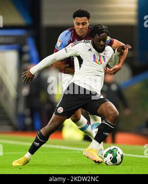 Burnley's CJ Egan-Riley (left) and Southampton's Mateus Fernandes ...