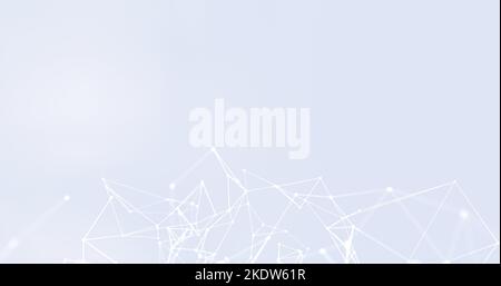 Abstract connecting dots and lines. Connection science, medical and technology background. Healthcare concept. Stock Photo