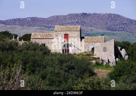 old farmhouse in Sicily, Italy Stock Photo