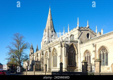 St Denys Church from East Gate, Sleaford, Lincolnshire, England, United Kingdom Stock Photo