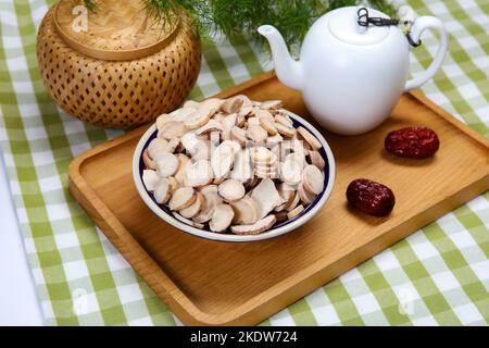 Traditional Chinese medicine radix paeoniae alba Stock Photo