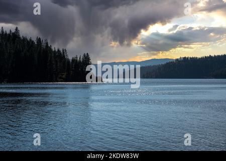 View of the Chatcolet Lake in Idaho Stock Photo