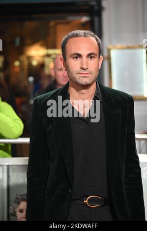 London, UK. 8th November, 2022. Khalid Abdalla attends Netflix Present the world Permiere - The fifth season of The Crown at Theatre Royal, Drury Lane, on 8 November London, UK. Credit: See Li/Picture Capital/Alamy Live News Stock Photo