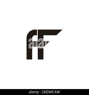 letter ff simple geometric clean logo vector Stock Vector