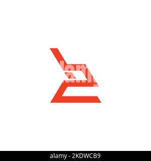abstract letter bc simple monoline geometric logo vector Stock Vector