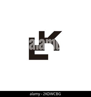 letter tk linked curve logo vector Stock Vector