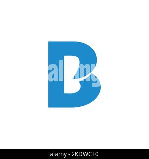 letter bp curves linked simple logo vector Stock Vector