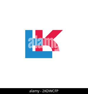 letter tk simple colorful geometric logo vector Stock Vector