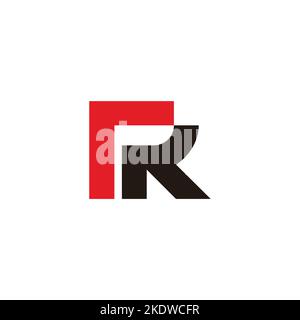 letter rk arrow simple colors logo vector Stock Vector