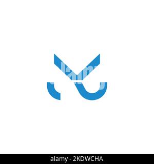 letter wy simple geometric logo design vector Stock Vector